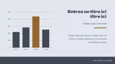 Graphique à barres bleu marine foncé, concept simple