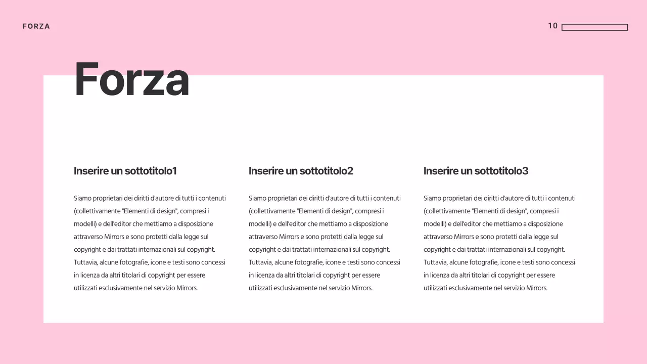 Presentazioni uniche