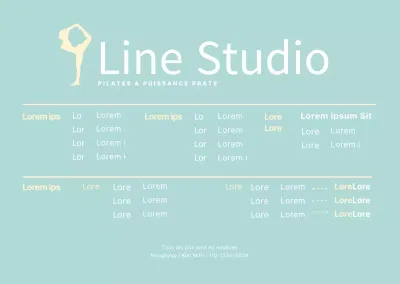 Mint Simple Pilates Menu Board Acrylic Stand