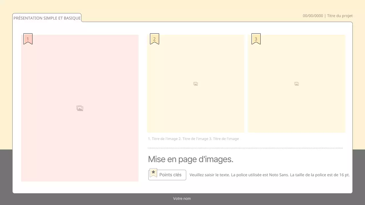 Kit de présentation simple et basique dans les tons pastels et blancs