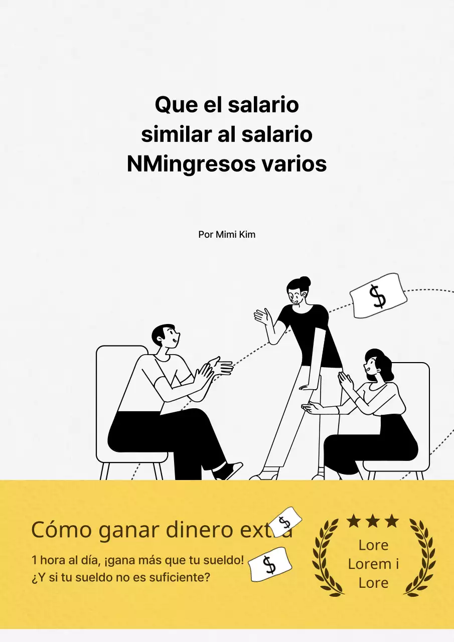 Portada de libro de finanzas con ilustraciones sencillas en blanco y negro