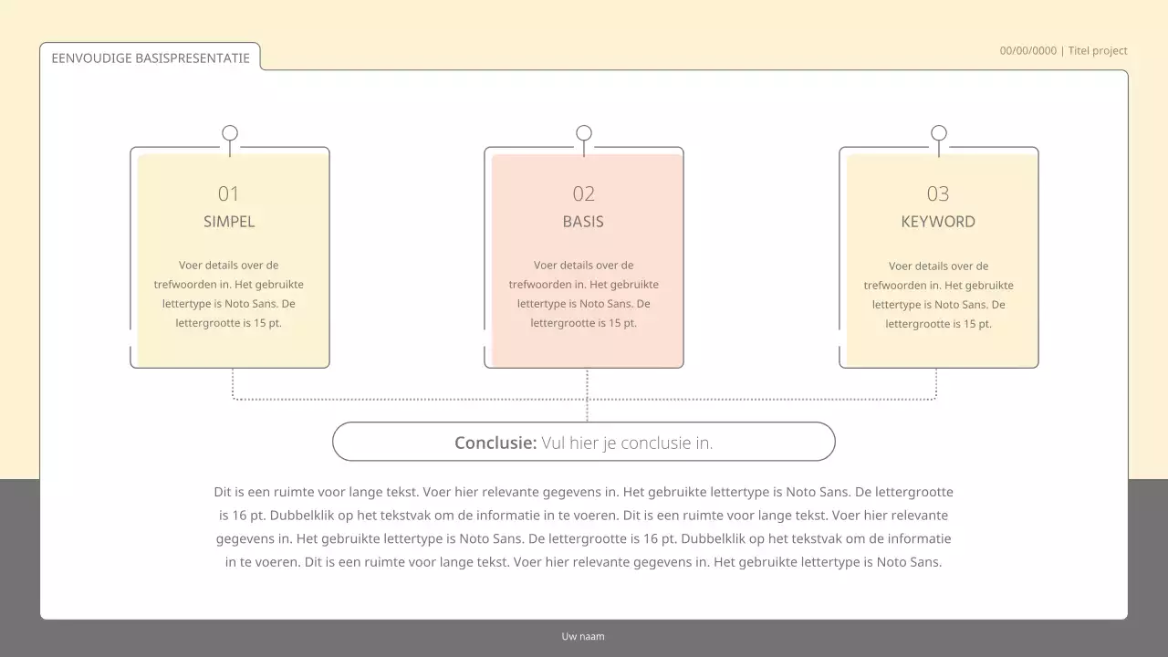 Eenvoudige, eenvoudige presentatieset in pastelkleuren en wit