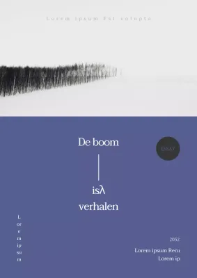 Eenvoudig persoonlijk essay in wit en blauw