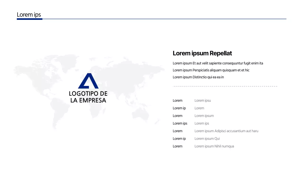 Carta de empresa minimalista