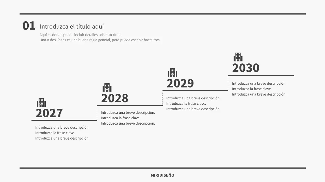 Plantilla de presentación gris sencilla