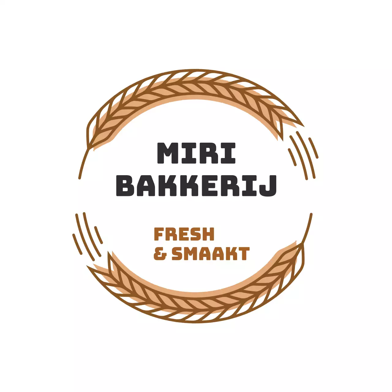 Bruine illustratie schoon restaurant bakkerij etiket