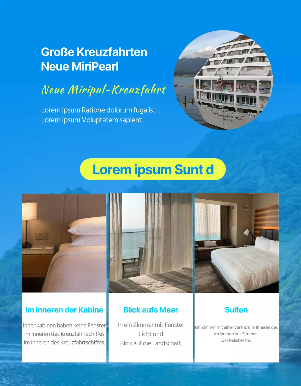 Kreuzfahrt nach Wollongong in kühlen Farben