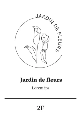 Logo simple d'un magasin de fleurs