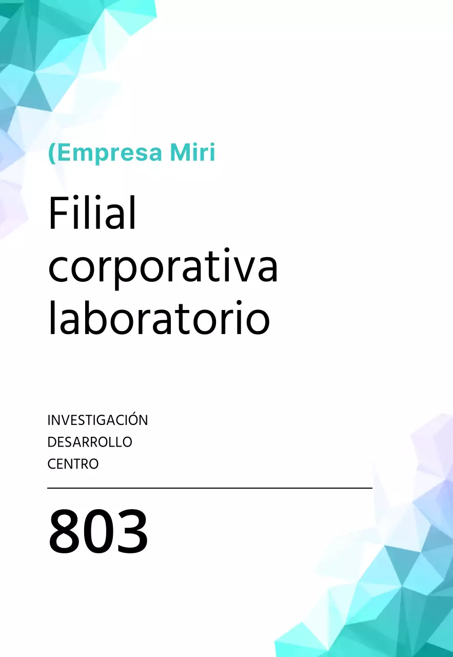 Empresa con motivo geométrico en tonos azules
