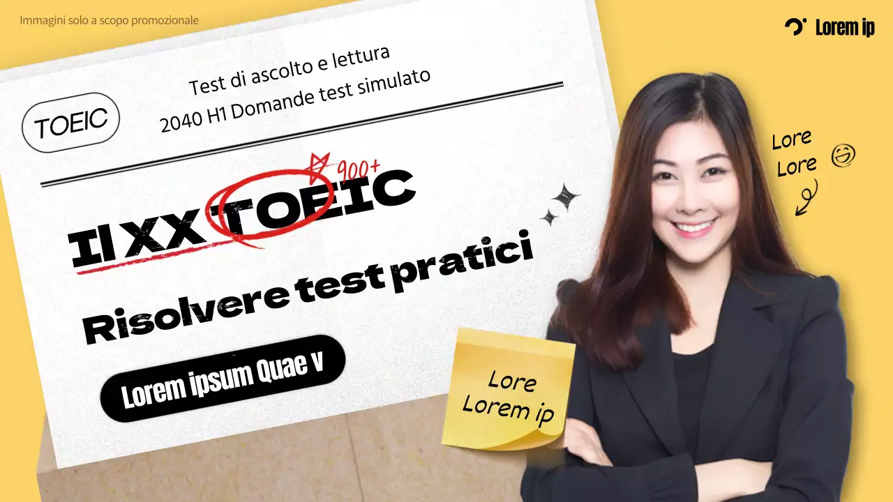 Test di esercitazione semplice e ricco di foto, con un tema giallo-nero per la carta d'esame Miniature di YouTube