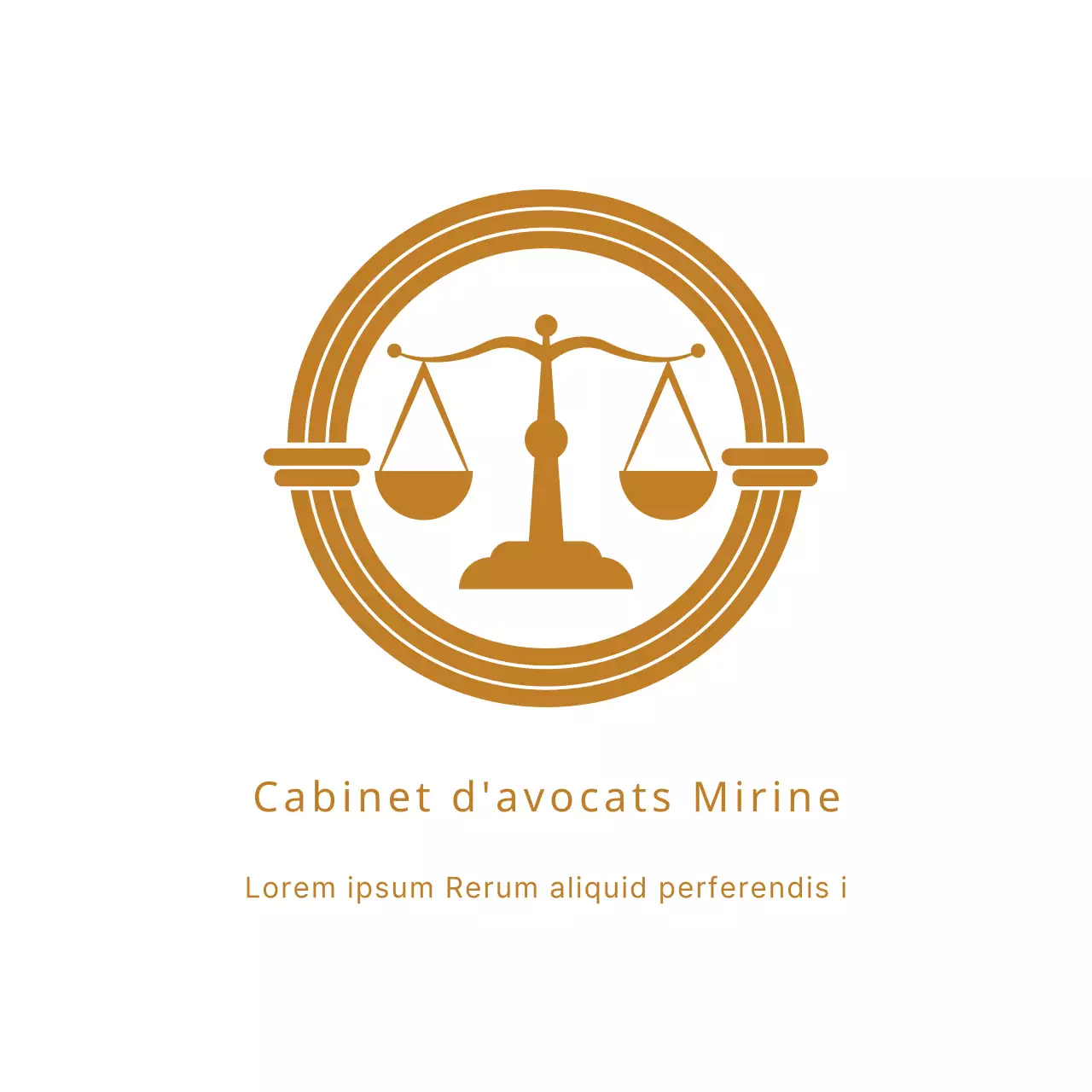 Enseigne de cabinet d'avocats avec logo simple