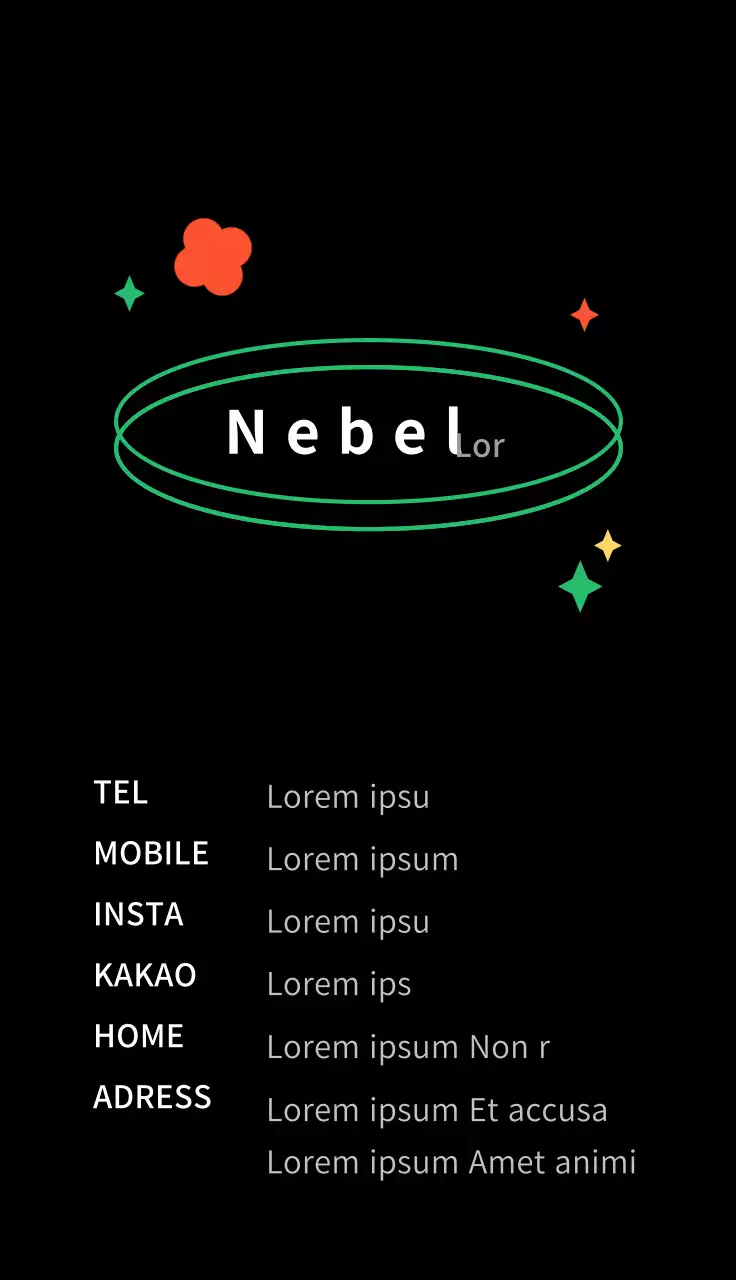 Schwarz Niedliche Illustration General Store Visitenkarte