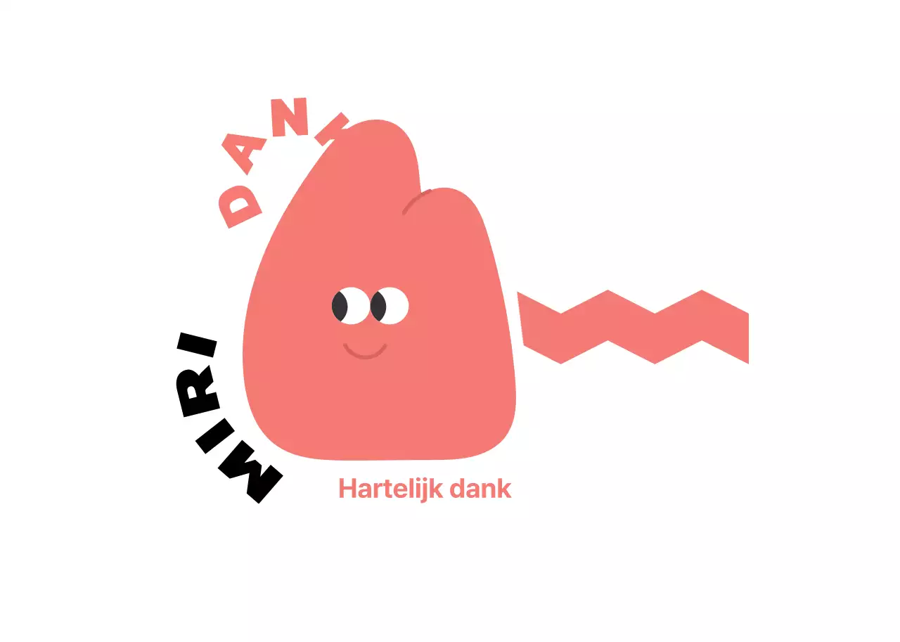 Klantwaarderingsstickers met schattige geïllustreerde figuurtjes in geel en roze