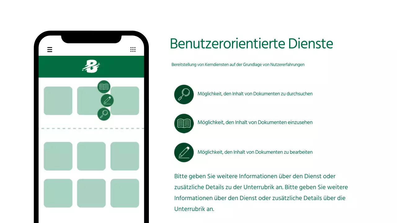 Grüner, sauberer und starker Serviceführer