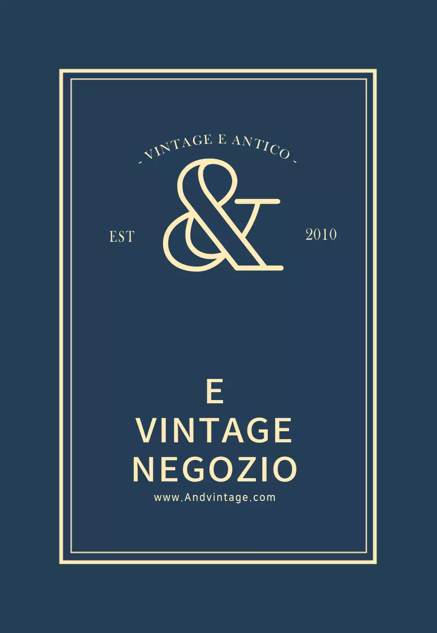 Semplice insegna vintage con logo del negozio in blu