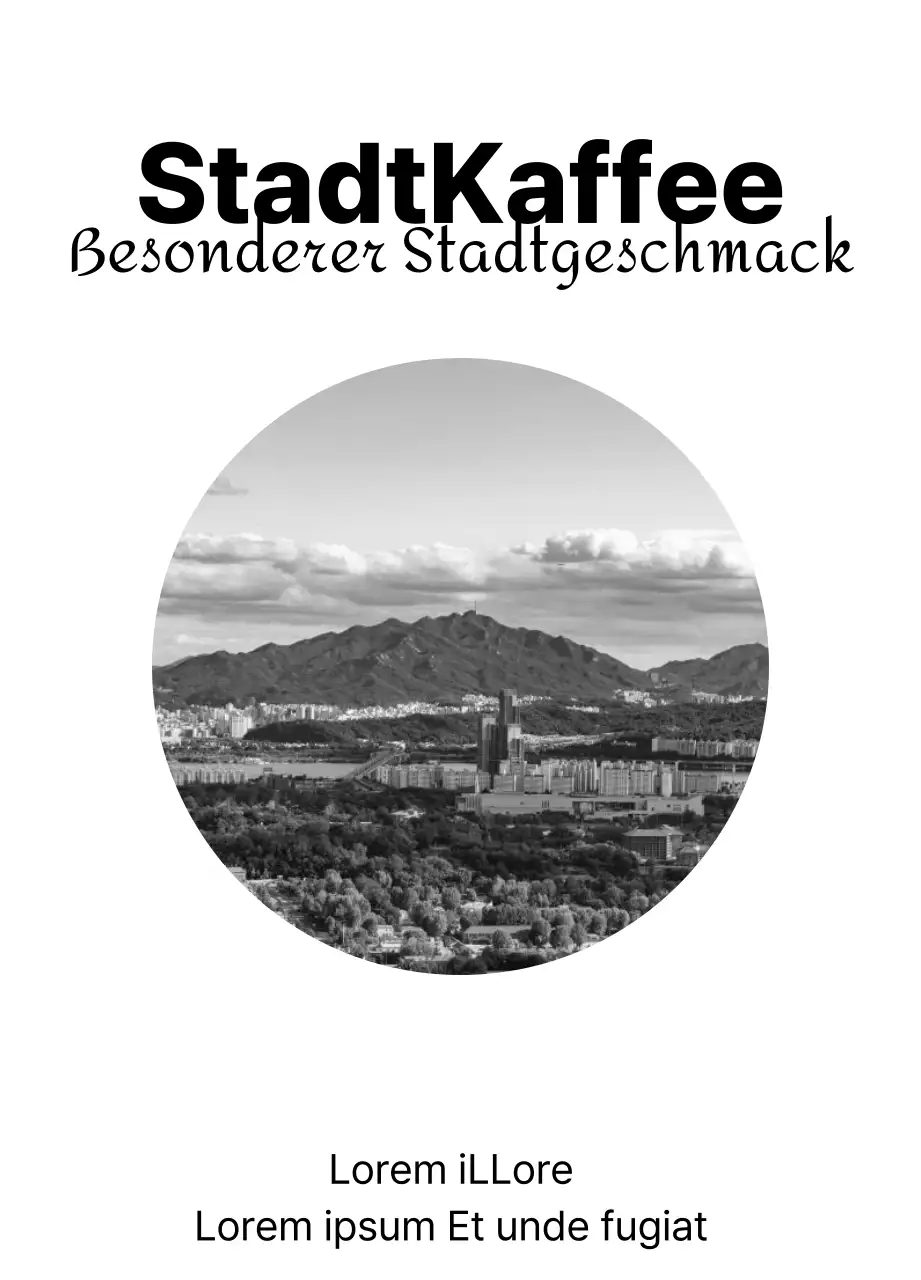 Schlichtes Design mit schwarz-weißer Landschaftsfotografie