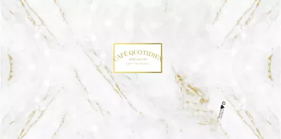 Pour un concept de café haut de gamme en or et blanc