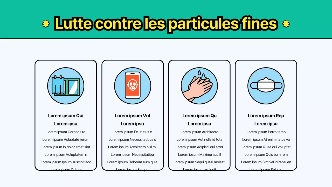 Modèle de particules dans l'environnement