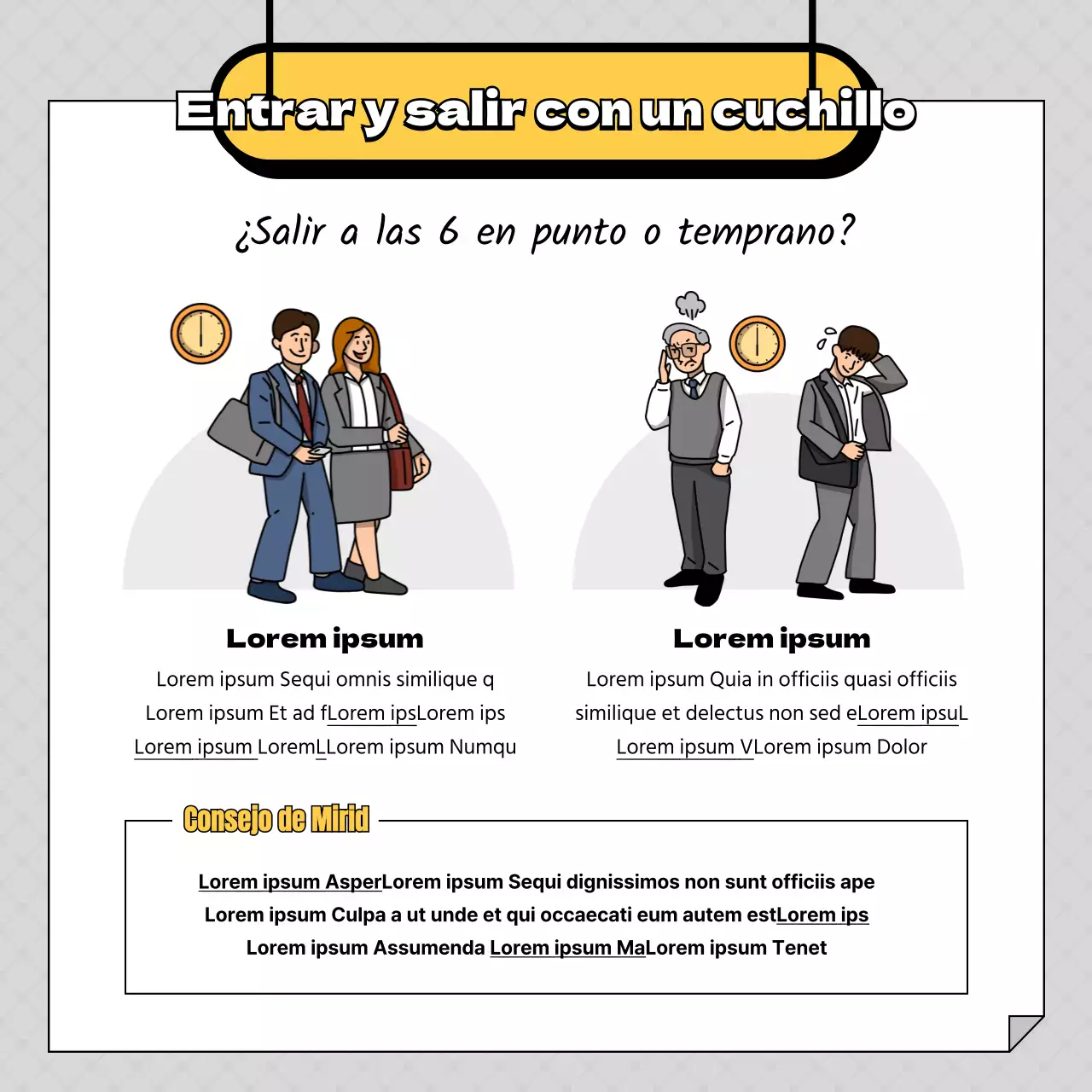 Una sencilla entrevista a un trabajador amarillo y gris