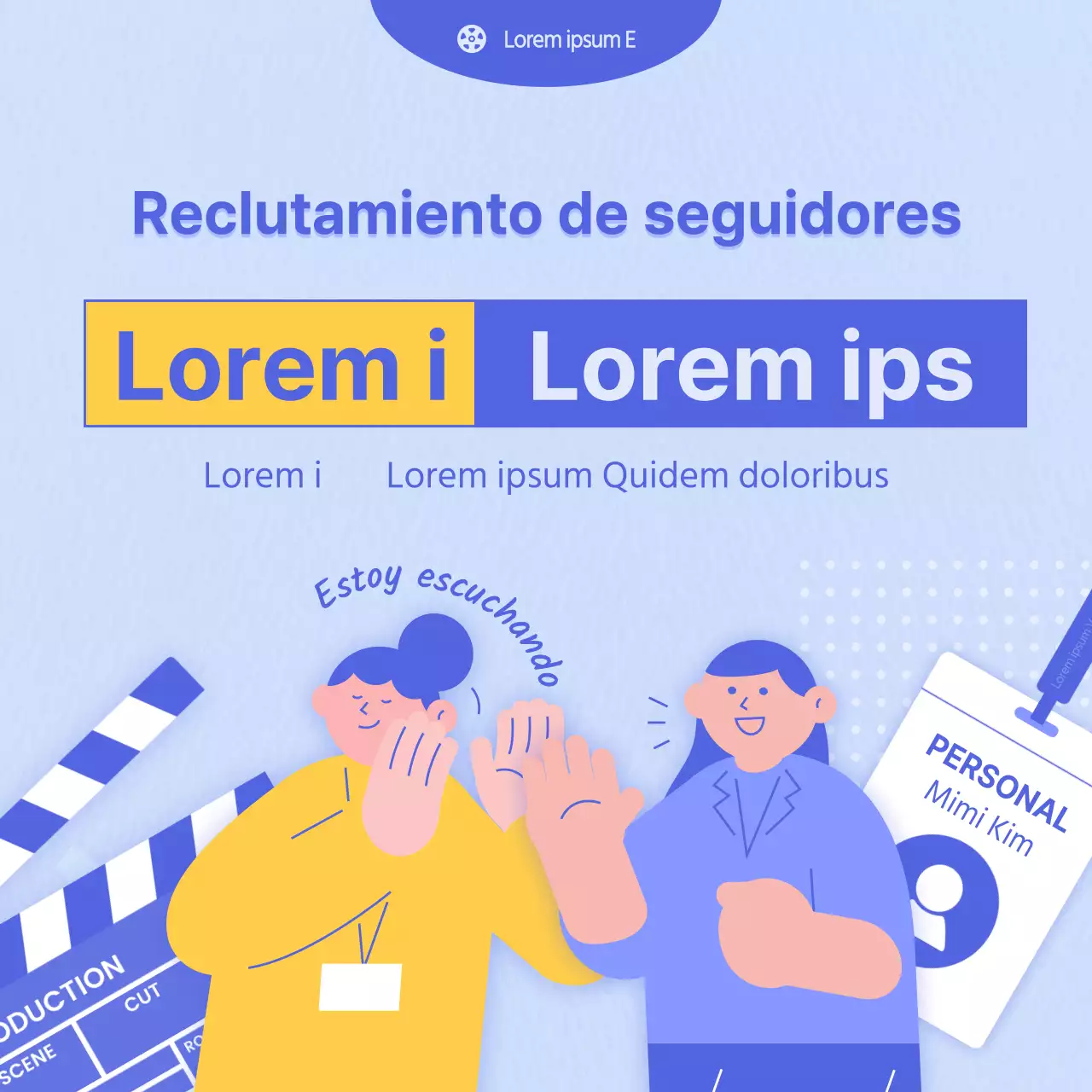 Tarjeta de invitación para el Festival de Cine de Ilustración BlueYellowPointNoticias