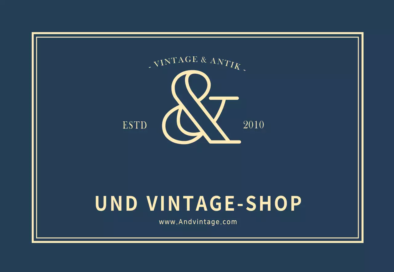 Einfaches Vintage-Logo-Schild in marineblau