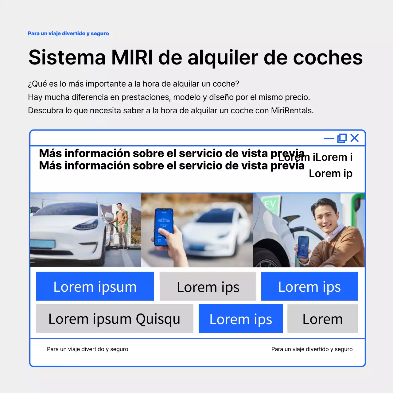 La tarjeta azul y morada de alquiler de cochesNoticias