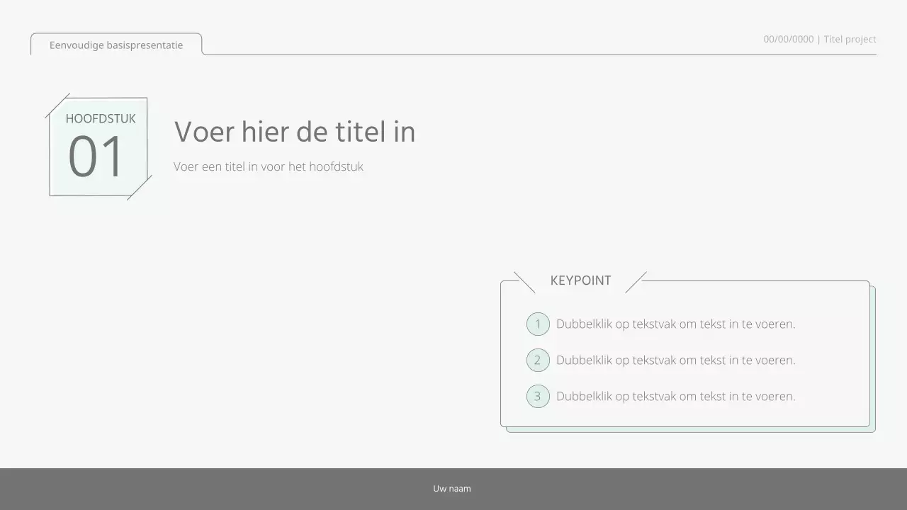 Eenvoudige, eenvoudige presentatieset in pastelkleuren en wit