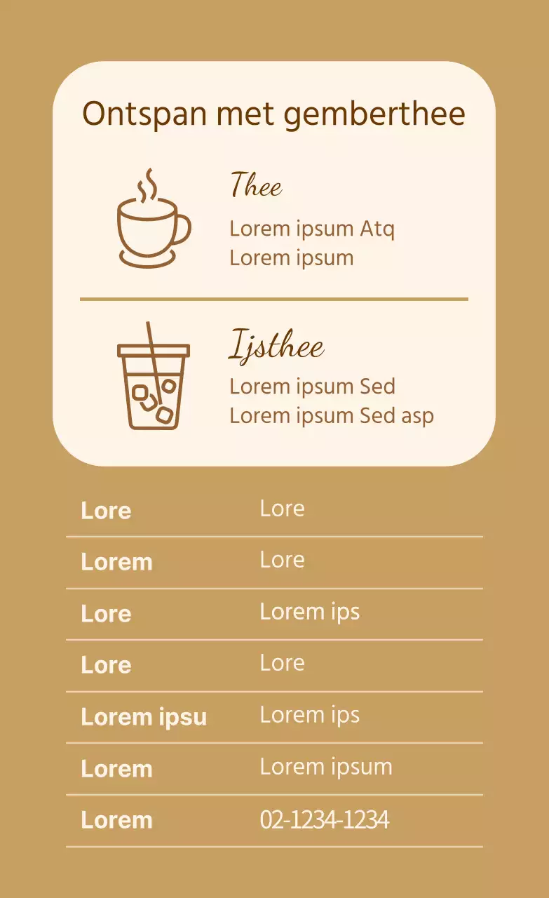 Warme en eenvoudige etiketsticker voor gezonde dranken in beige tinten Details