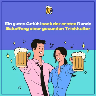 Blaue, saubere Illustration der Trinkkultur