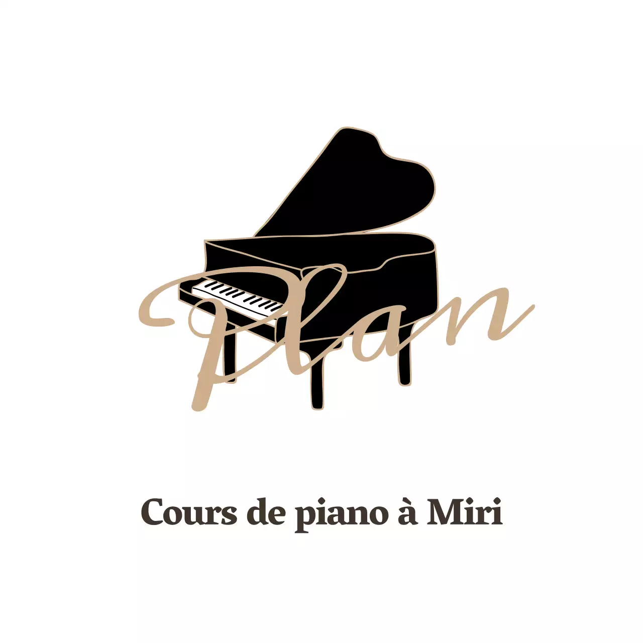 Cordiste avec piano noir