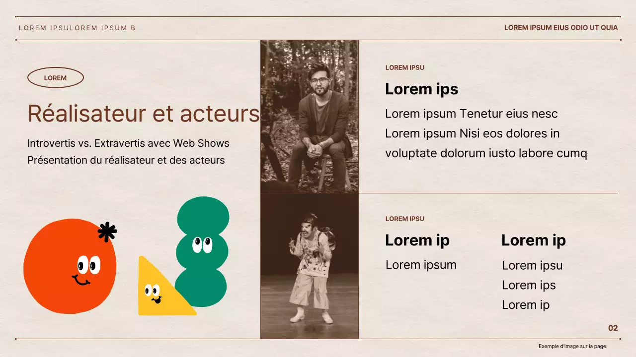 La proposition de Hyun Chan, talentueux internaute, avec un fond en papier et des formes géométriques colorées