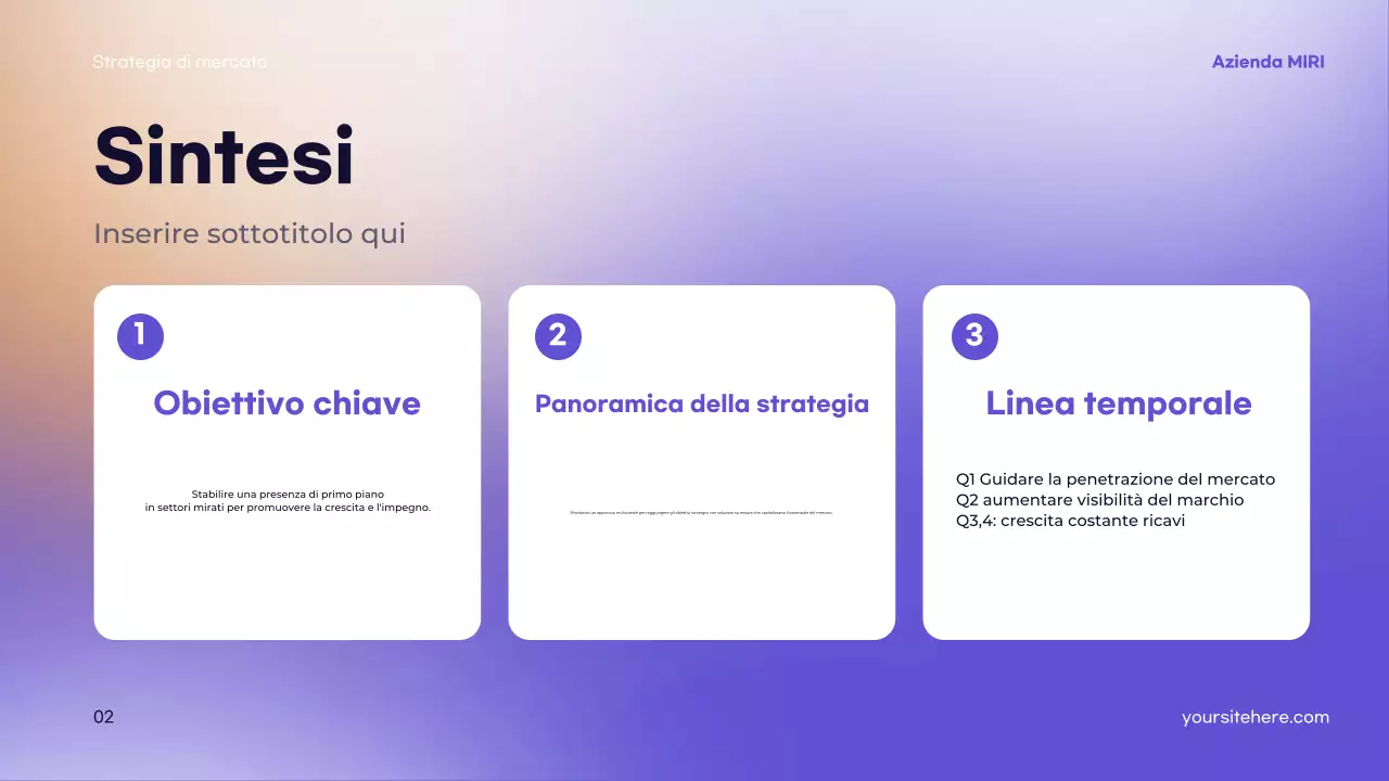 presentazione della strategia moderna viola