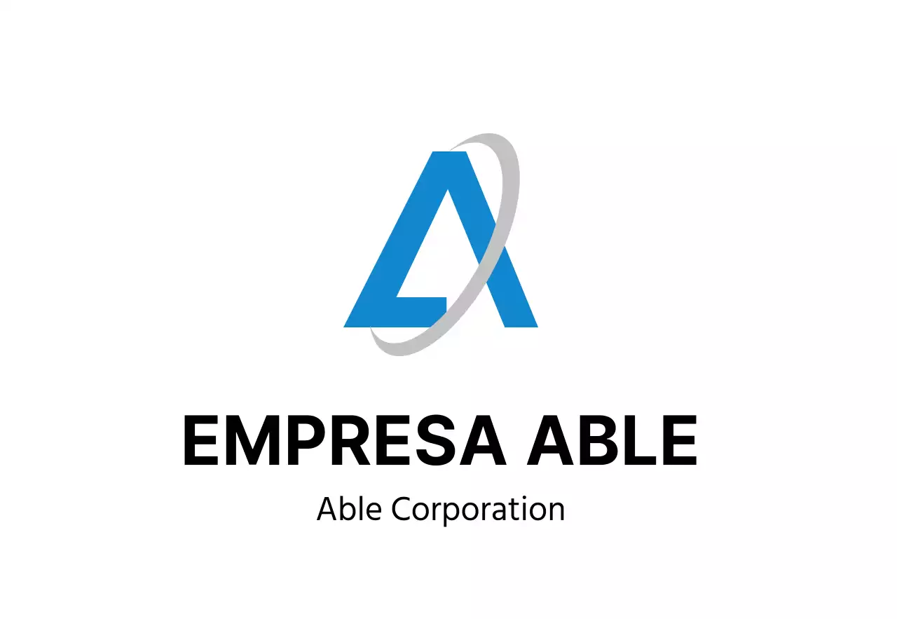 Logótipo azul simples logótipo da empresa placa de sinalização