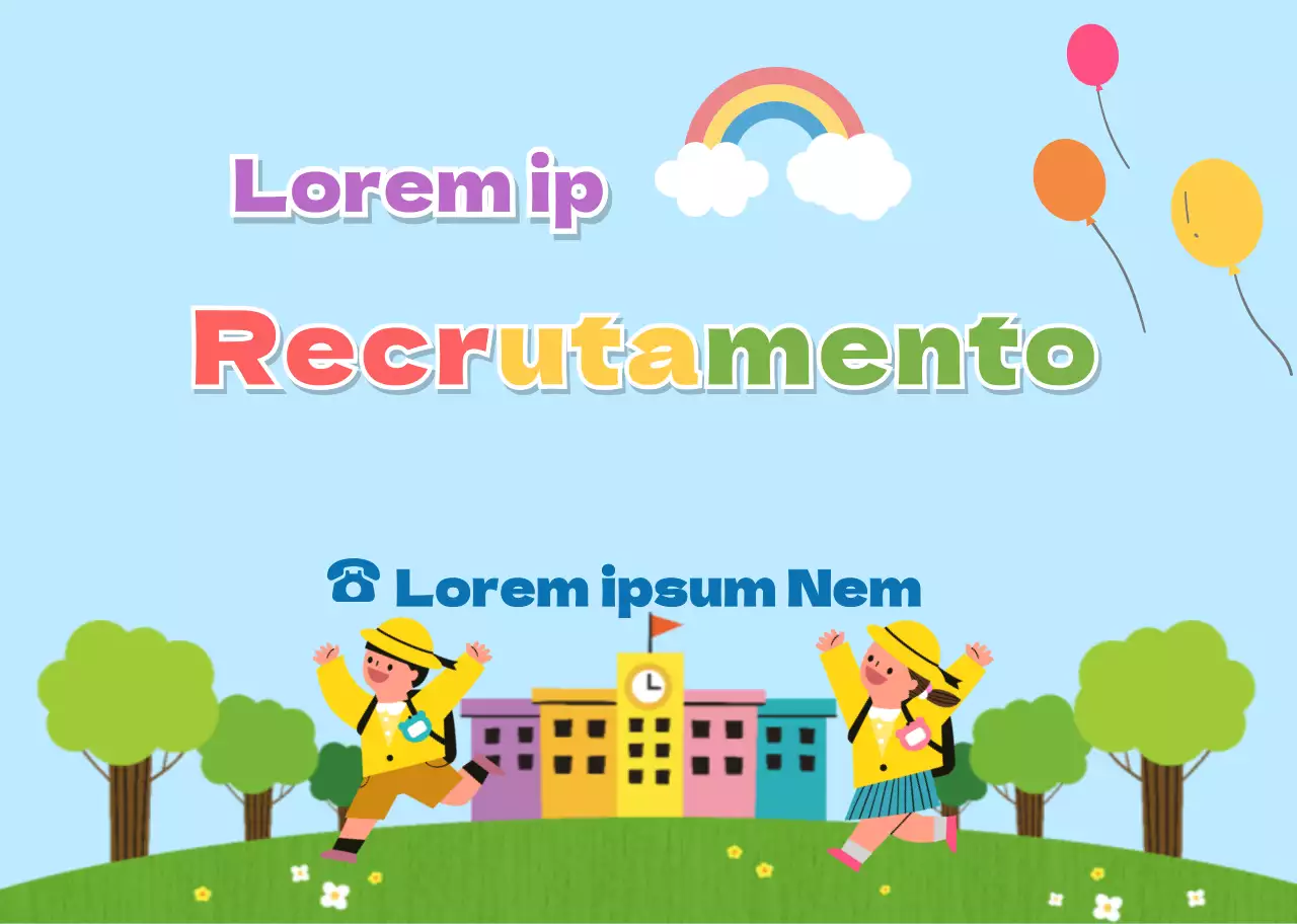 Recrutamento PR giro azul claro verde