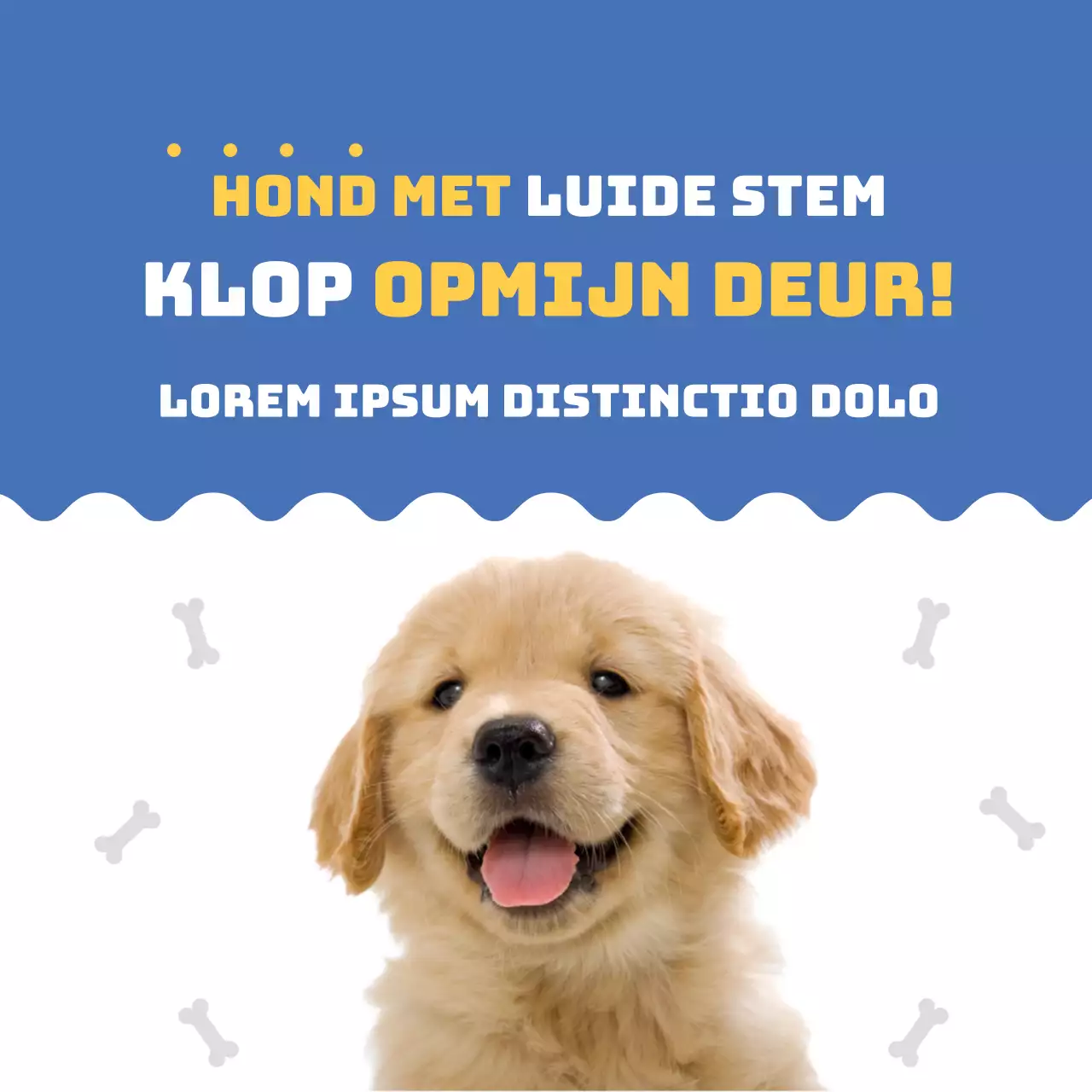 Blauw Schattig Puppy Hondje Home