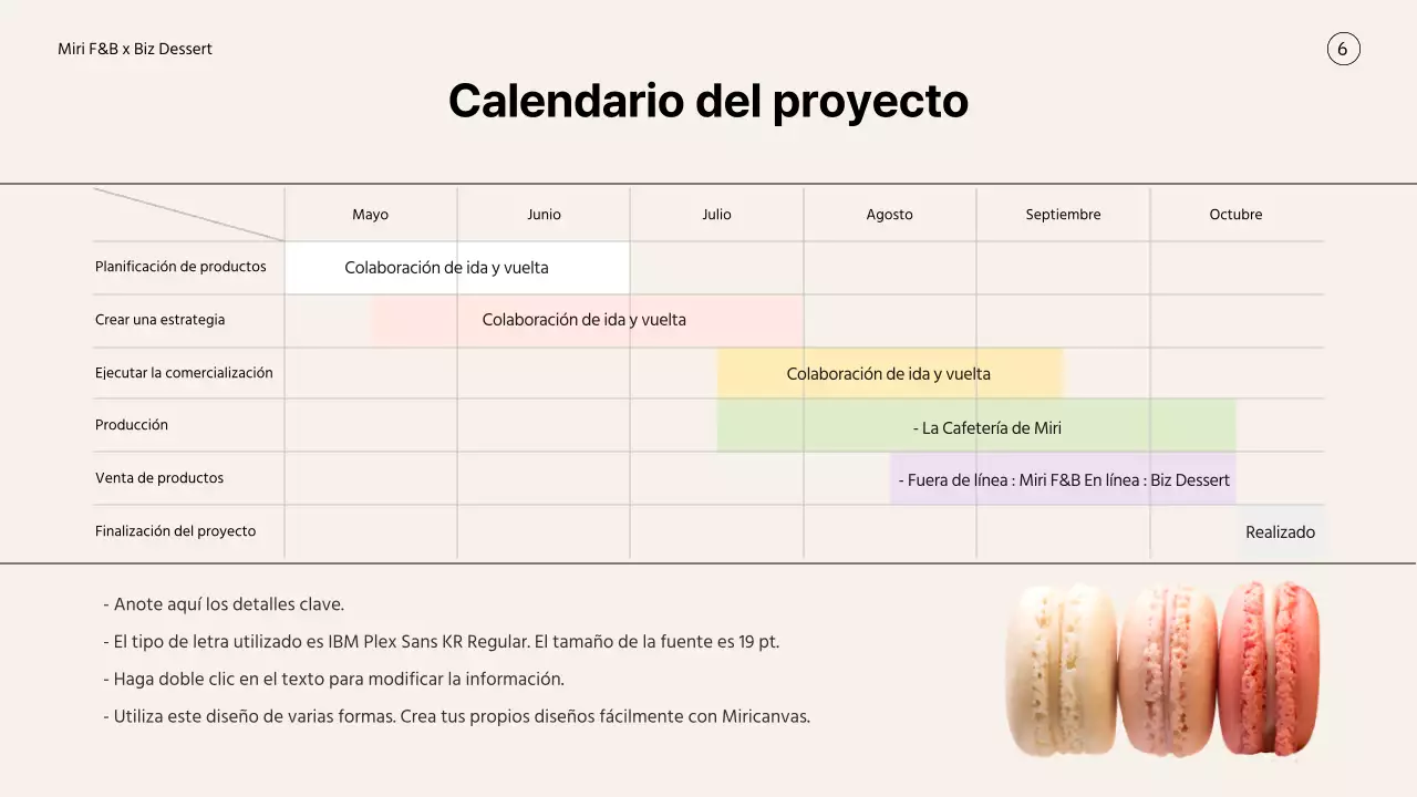 Postre amarillo y pastel propuesta de colaboración de marca