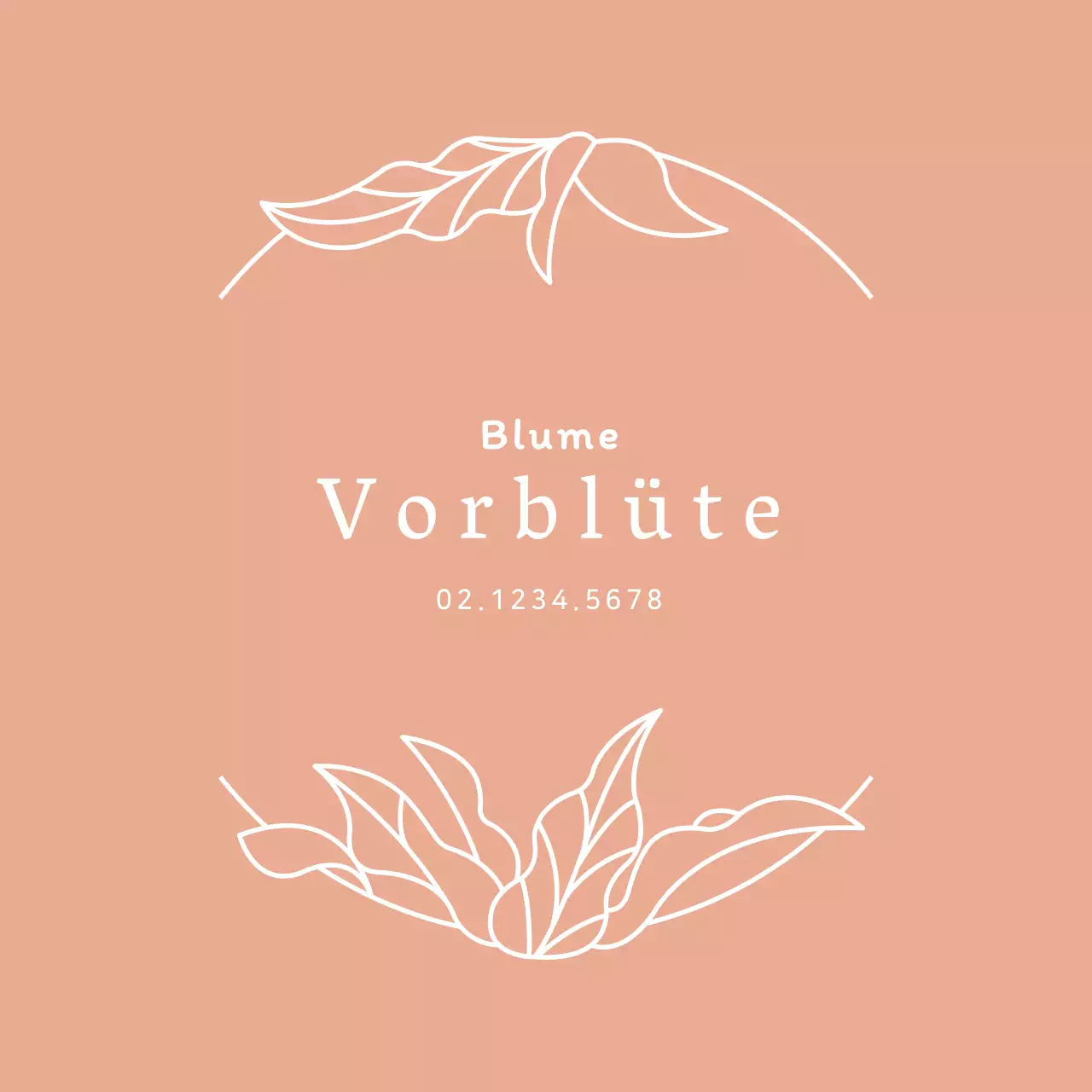 Rose Gold Luxuriöse florale Illustration Blumengeschäft Zeichen