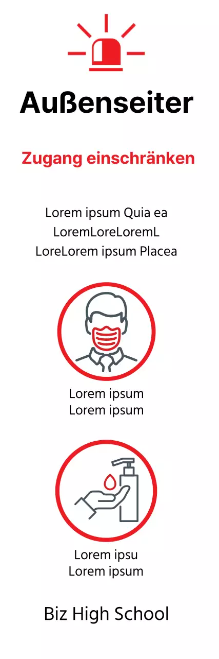 Einfache rot-weiße Verbotsschilder