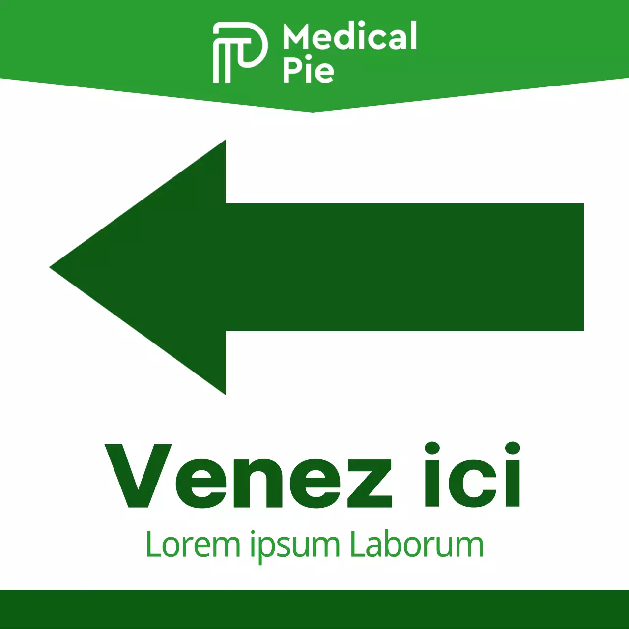 Combinaison simple et épurée de flèches et de texte en vert et vert lime Style de mise en page Directions vers le séminaire