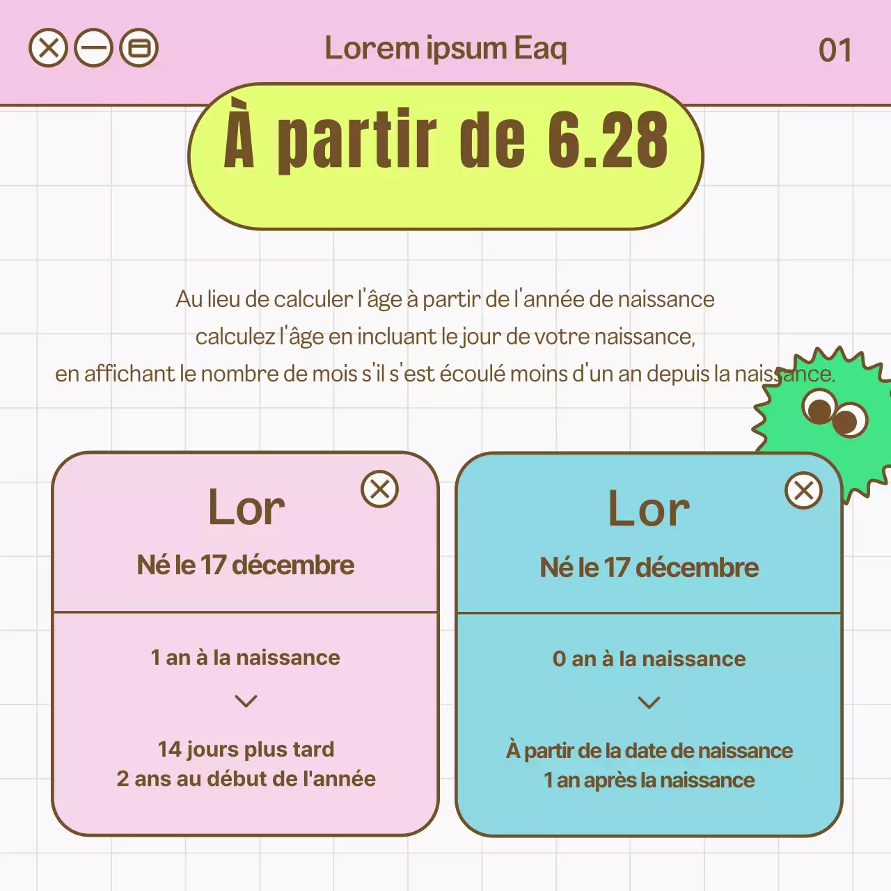 Guide politique mignon avec un concept de barre de recherche internet violette