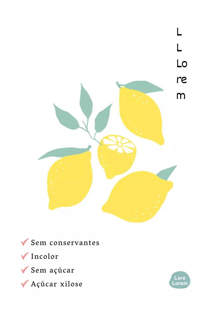 Postal ilustrado de limonada