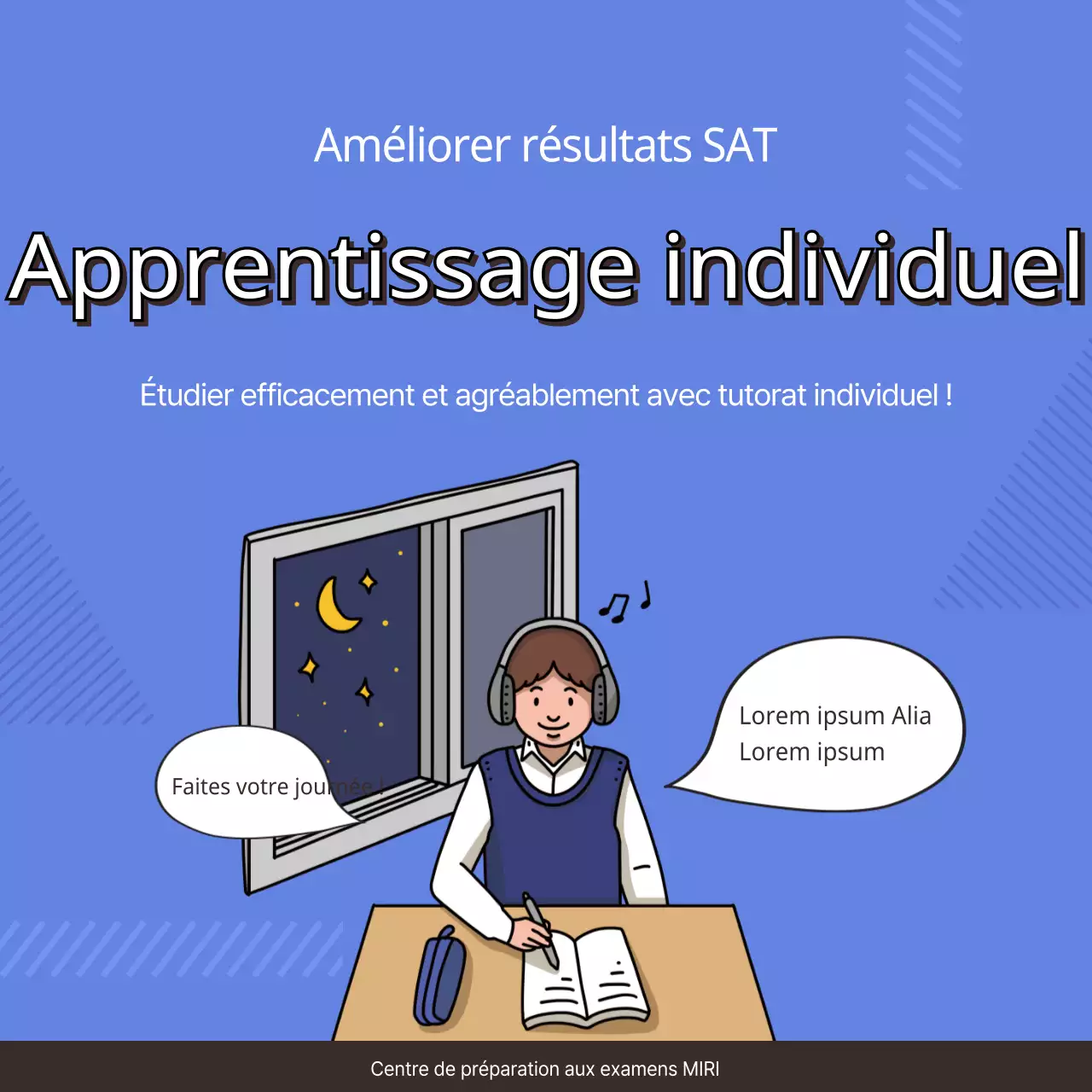 Illustration bleue Clés pour les matières de l'étape 3TIPS