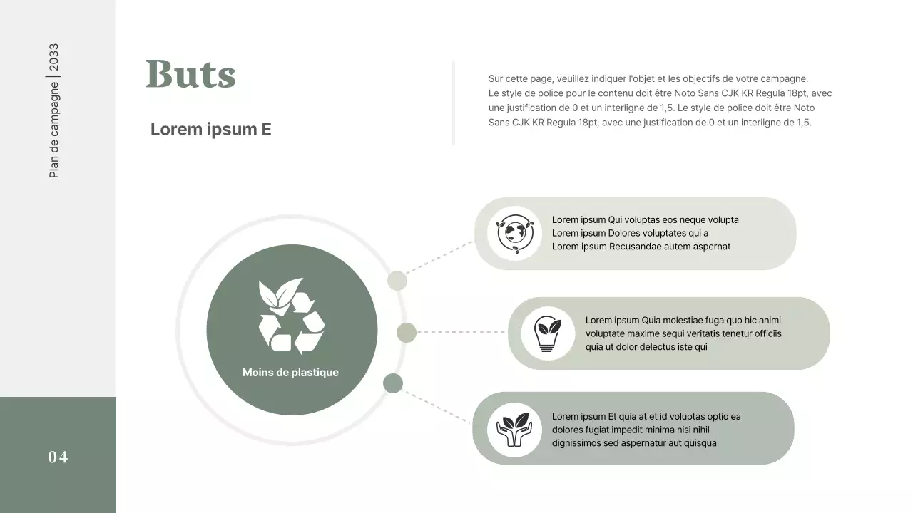 Un dossier simple sur la campagne zéro déchet dans des tons verts discrets