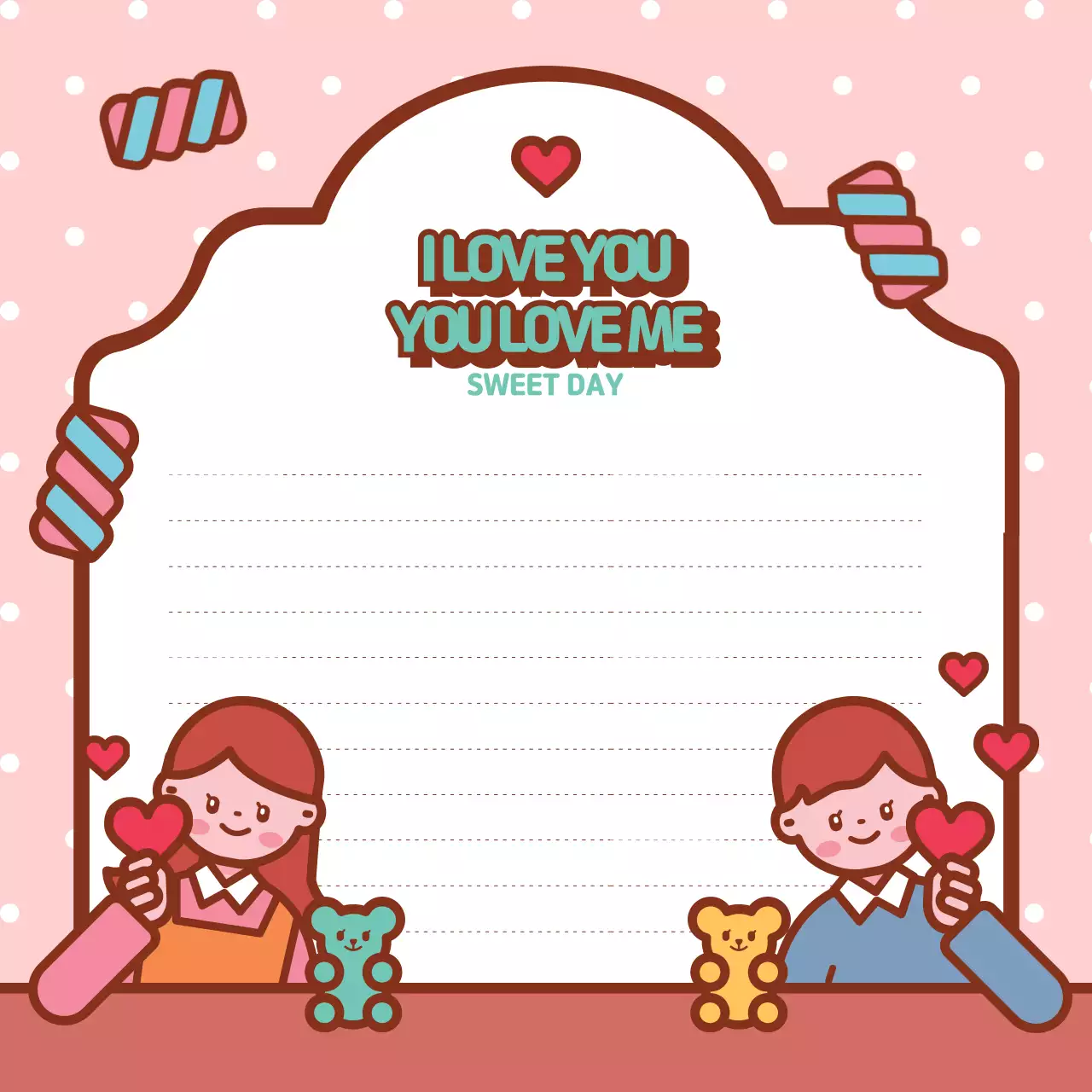 ピンク かわいい ラブレター 便箋 Instagram投稿