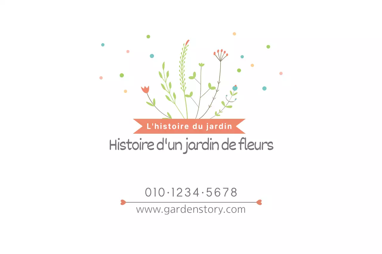 Histoire d'un jardin de fleurs
