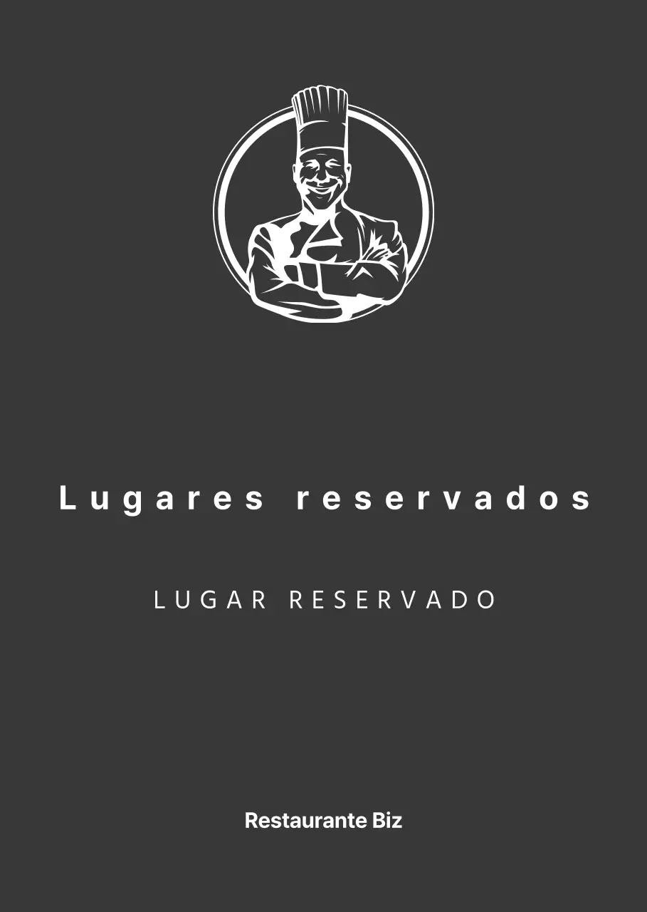 Reservas de restaurantes a preto e branco, com linhas simples