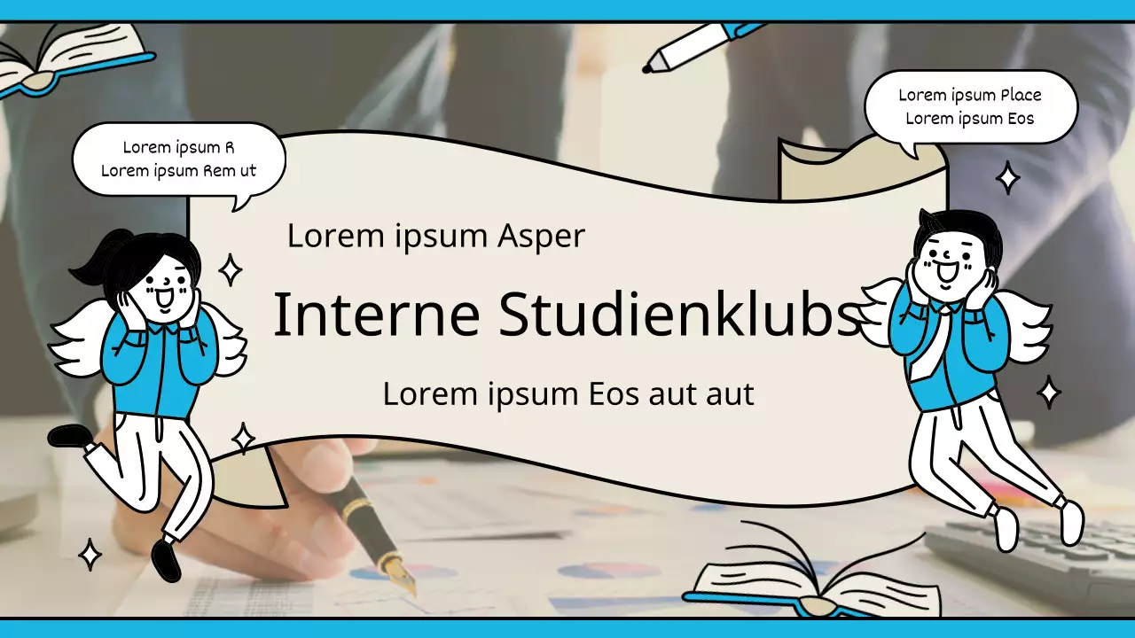 Hellblaues, niedliches Illustrationskonzept für einen Club YouTube-Miniaturansicht