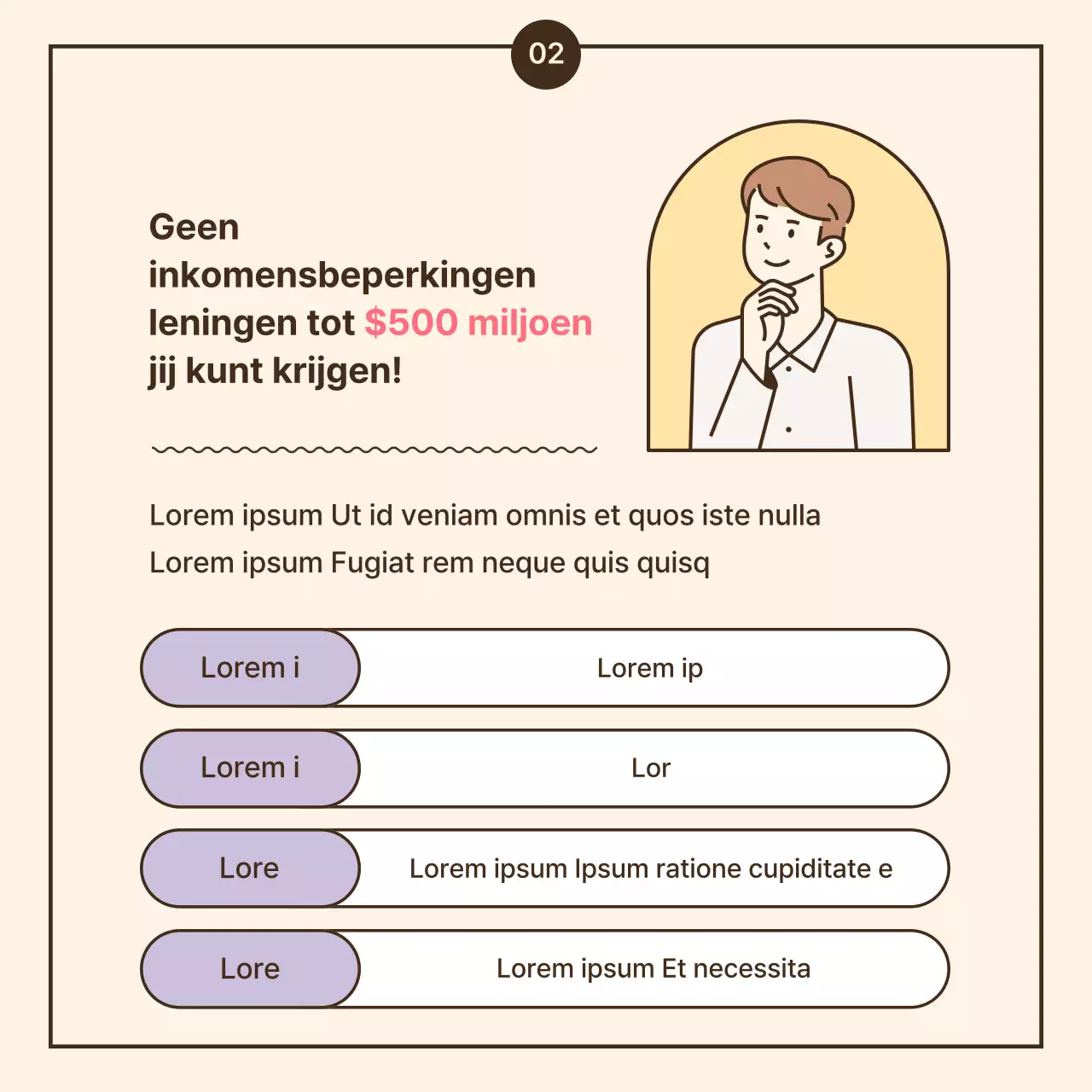 Uitgelichte illustraties in gele en roze pastelkleuren Gids voor speciale hypotheekleningen