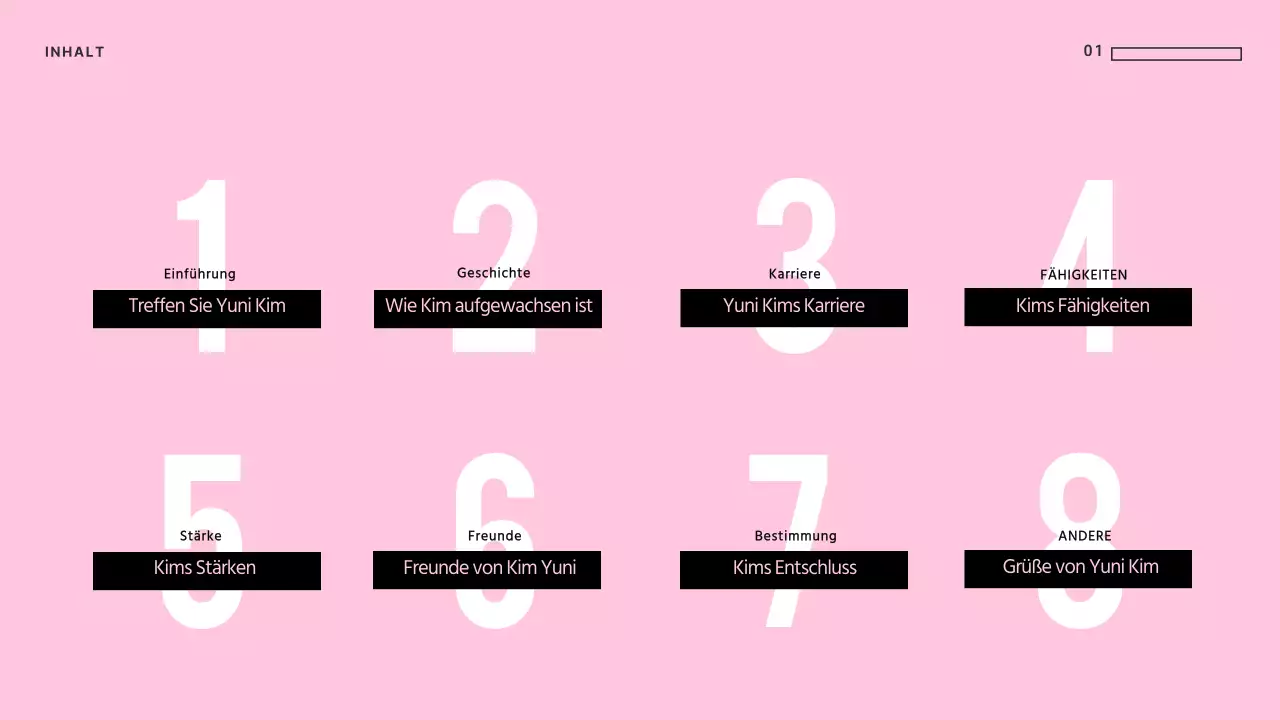 Einzigartige Präsentationen