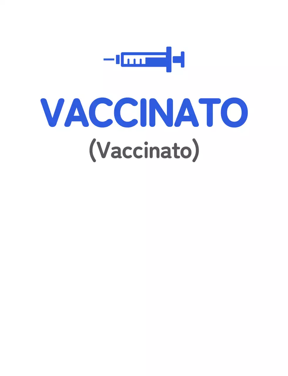 Maglietta blu per le vaccinazioni
